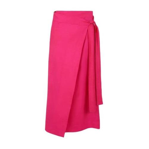 Fuchsia Midi Skjørt