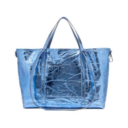 Superlight Shopping Bag Bluette Laminert Skinn