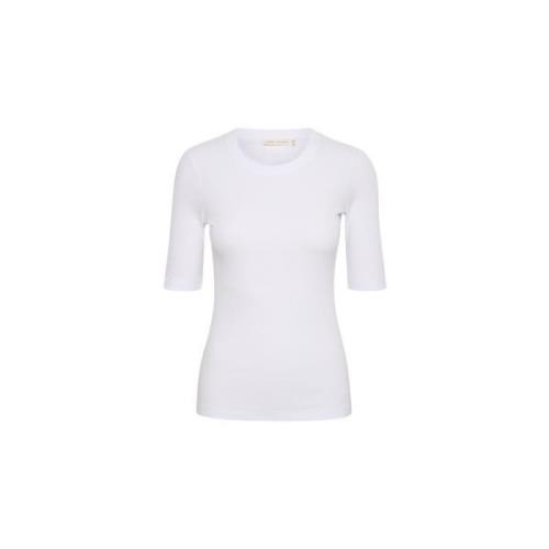 Dagna T-Shirt - Basic Ribbestrikket Bomullsskjorte
