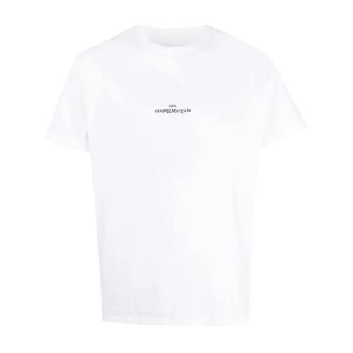 Svart/Hvit Logo Brodert T-skjorte