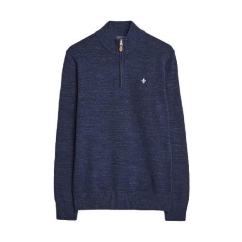 Randall Cotton HalfZip Marineblå