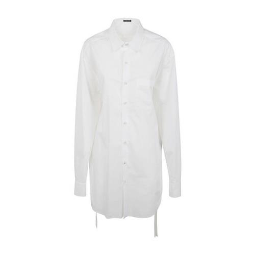 Hvit Lang Skjorte med Belte