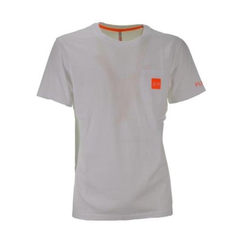 Hvit Pocket Logo Fluo T-skjorte