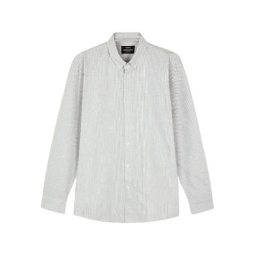 Jadeite/White Mads Nørgaard Cotton Oxford Sune Stripe Shirt Bd Skjorte