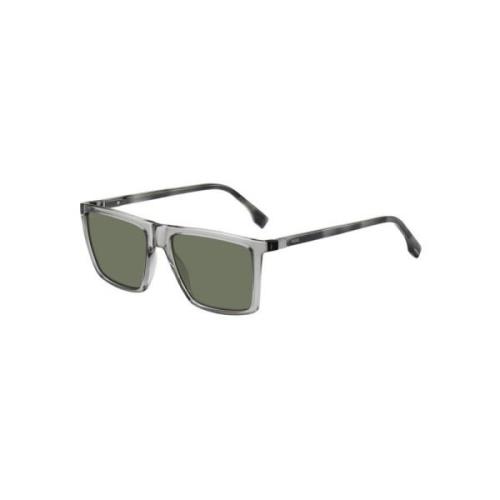 Stilige Grå Solbriller med Grønne Linser