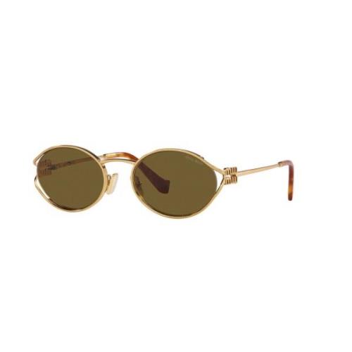 Messing Gull/Mørkebrune Solbriller