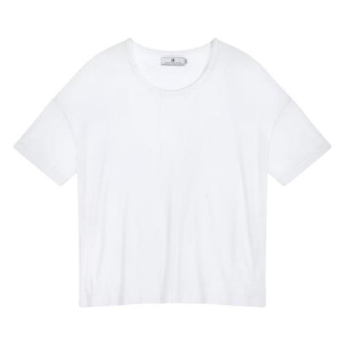 Klassisk Melis Lin Hvit T-skjorte