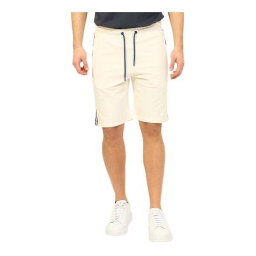Hvite bomullsherrer Bermuda-shorts