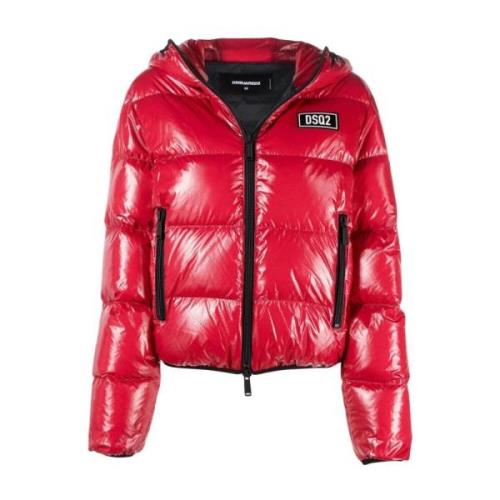 Rosa Dunjakke Face Hood Puffer