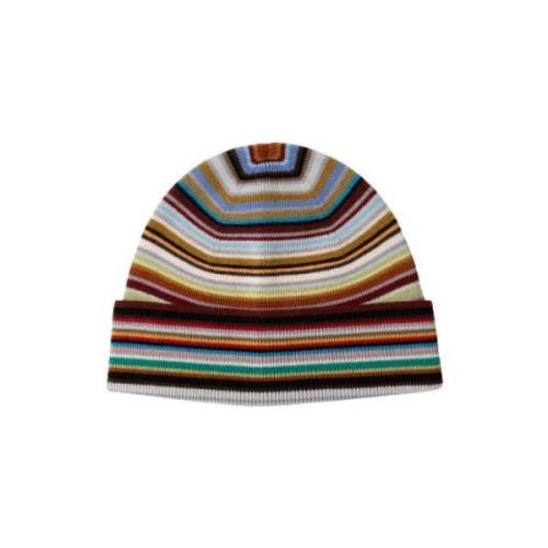 Signatur Stripe Beanie Lue