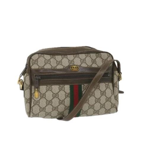 Pre-owned Beige Canvas Gucci skulderveske