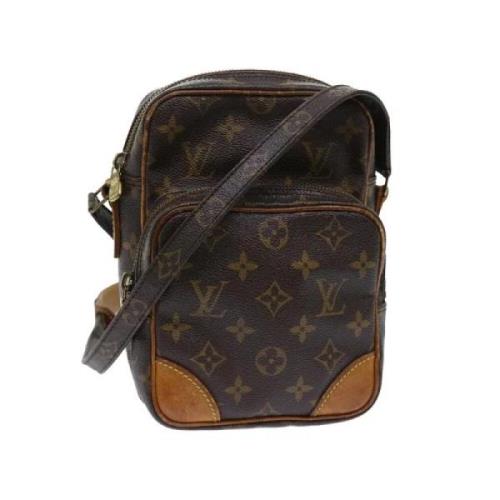 Pre-owned Brunt lerret Louis Vuitton Amazone