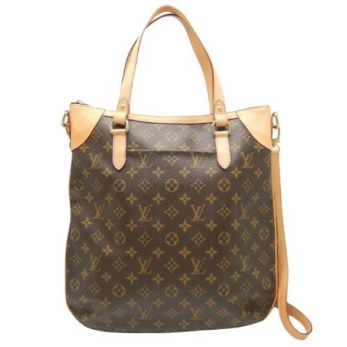 Pre-owned Brunt lerret Louis Vuitton Odeon