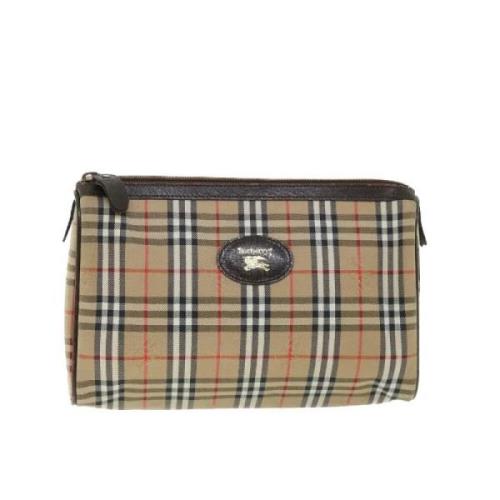 Pre-owned Beige lerret burberry clutch