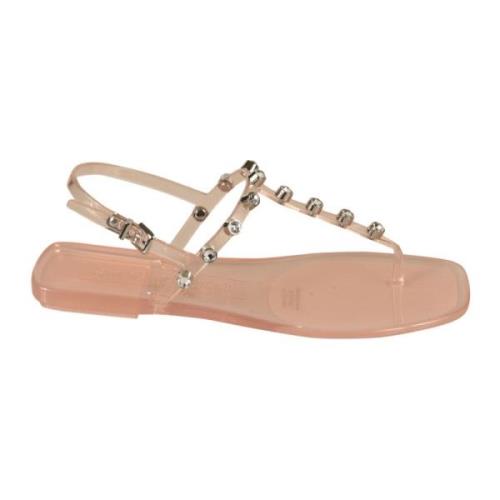Rosa flate sandaler for sommeren