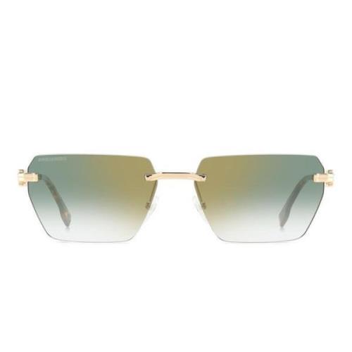 Moderne avslappede solbriller med grønne gradientlinser