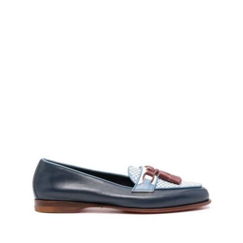 Blå Flettet Tassel Loafers