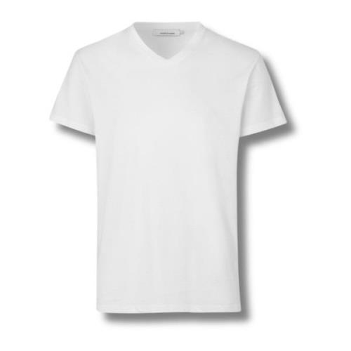 Hvit Samsøe Samsøe Kronos V-Neck T-Shirt