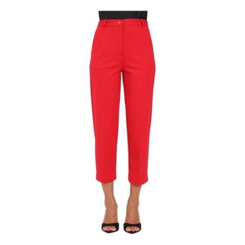 Røde elegante bukser for kvinner