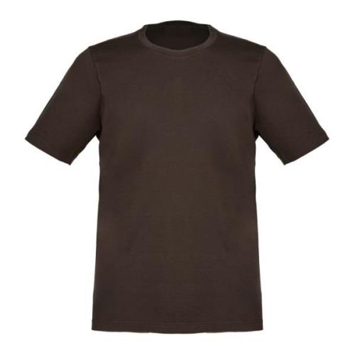 Vintage Brun T-skjorte med Sidelukninger