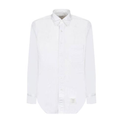 Hvit Oxford Skjorte Stripet Grosgrain