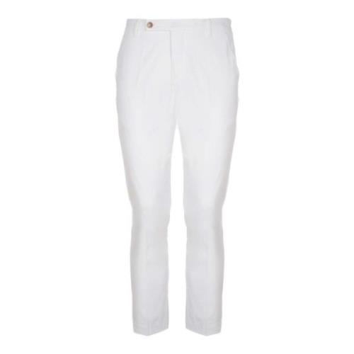 Hvit Stretch Nylon Shorts med Lommer