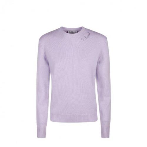 Crewneck Sweater med St. Barth Broderi