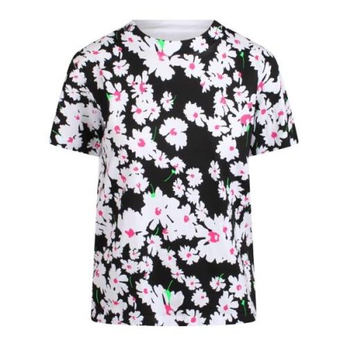 Blomstertrykk Bomull T-skjorte Italia Laget