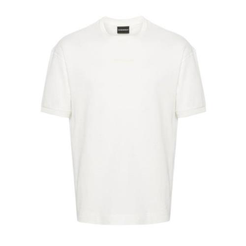 Herre Jersey Bomull Hvit T-skjorte