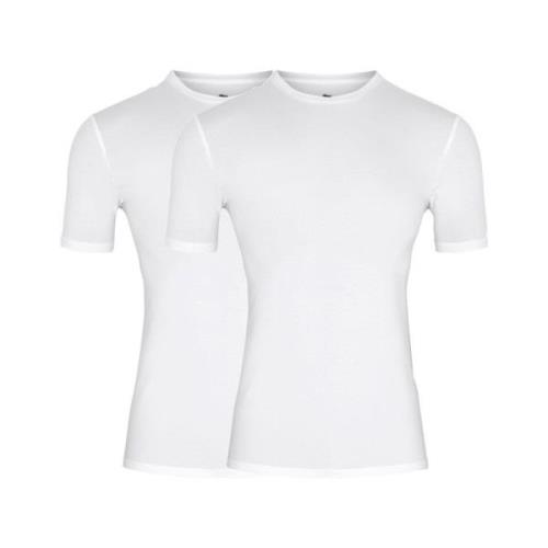 Hvit Dovre Dovre T-Shirt 2-Pack Bamboo T-Skjorte