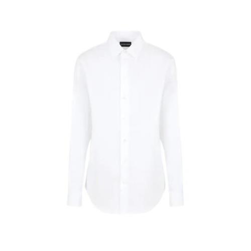 Klassisk Hvit T-skjorte med Lange Ermer