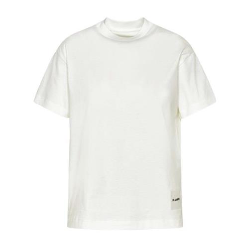 3-Pakke Hvite Bomull T-Skjorter