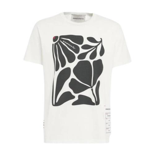 Blomstertrykk Crew Neck T-skjorte