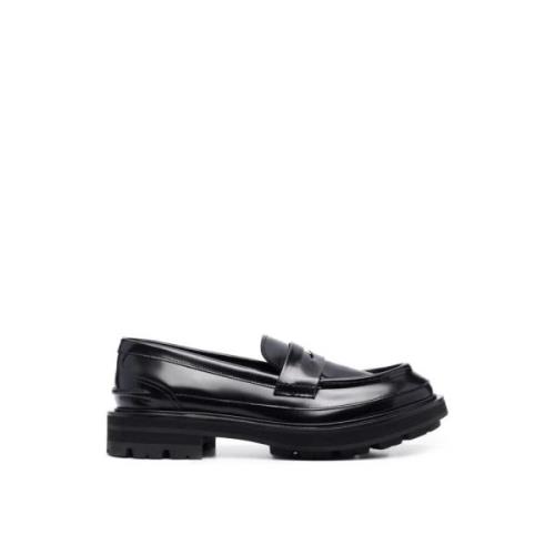 Chunky Penny Loafers Svart Skinn