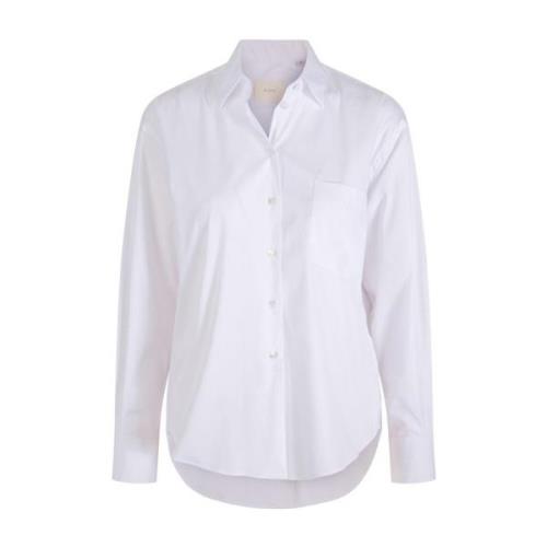 Hvit Klassisk Skjorte med Lomme