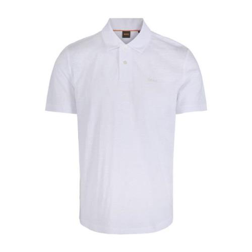 Hvit Polo Skjorte med Logoprint