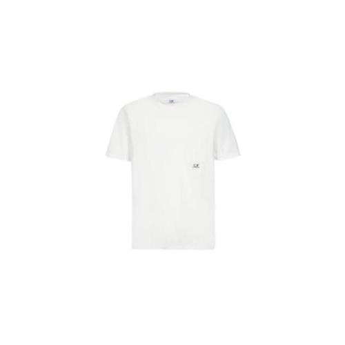 Herre T-Skjorte i Bomull, Logo Print, Kort Erme