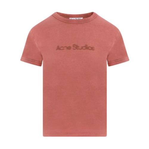 Rust Rød Logoet Bomull T-skjorte