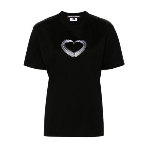 Svart Hjerte Grafisk T-skjorter og Polos