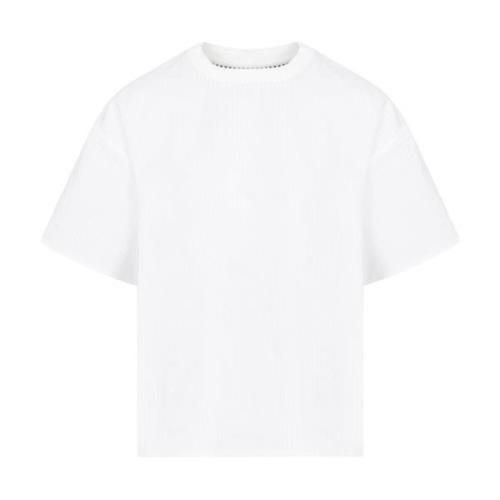 Stripete Hvit Bomull T-skjorte