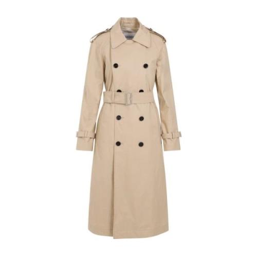 Flax Beige Bomull Trench Coat