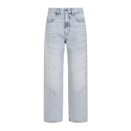 Blå Krystallpyntede Jeans