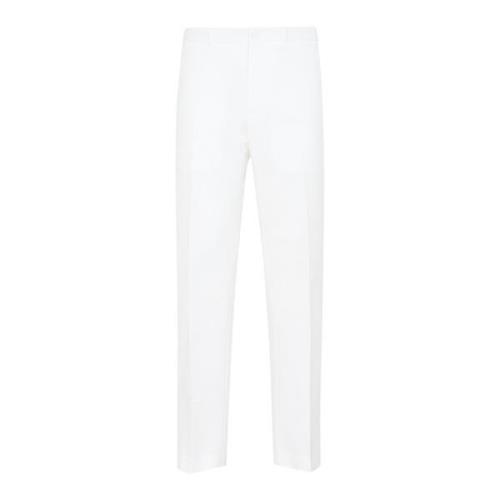 Hvite Slim Fit Ankelpants