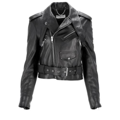 Pre-owned Leather outerwear