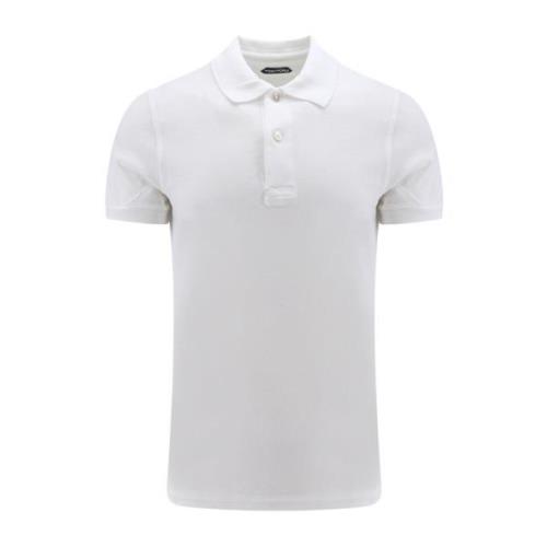Hvit T-skjorte Polo Logo Broderi
