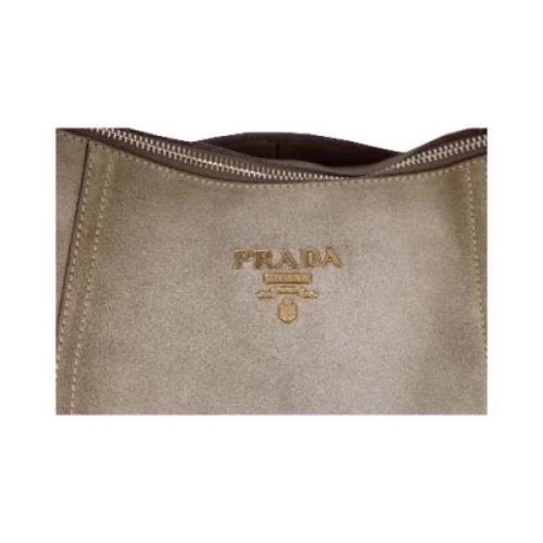 Pre-owned Brun semsket Prada veske