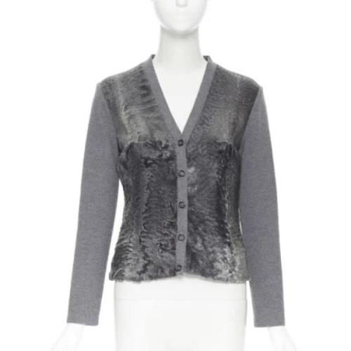 Pre-owned Grå ull Prada Cardigan