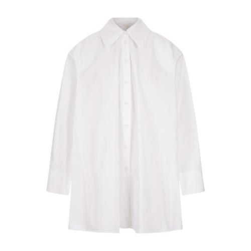 Hvit Bomullsskjorte med Unikt Design