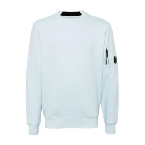 Ribbet Crewneck Genser med Logo Detalj