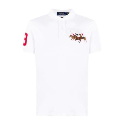 Hvit Casual Poloskjorte for Menn